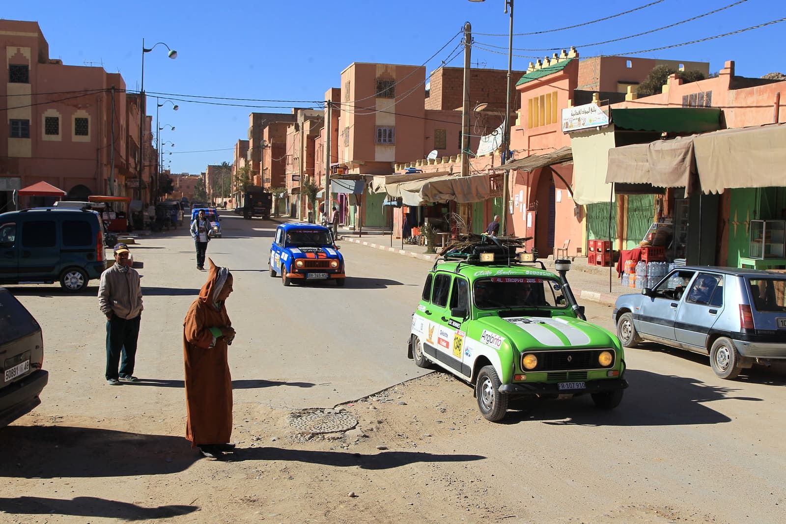 The Renault 4 in a village street